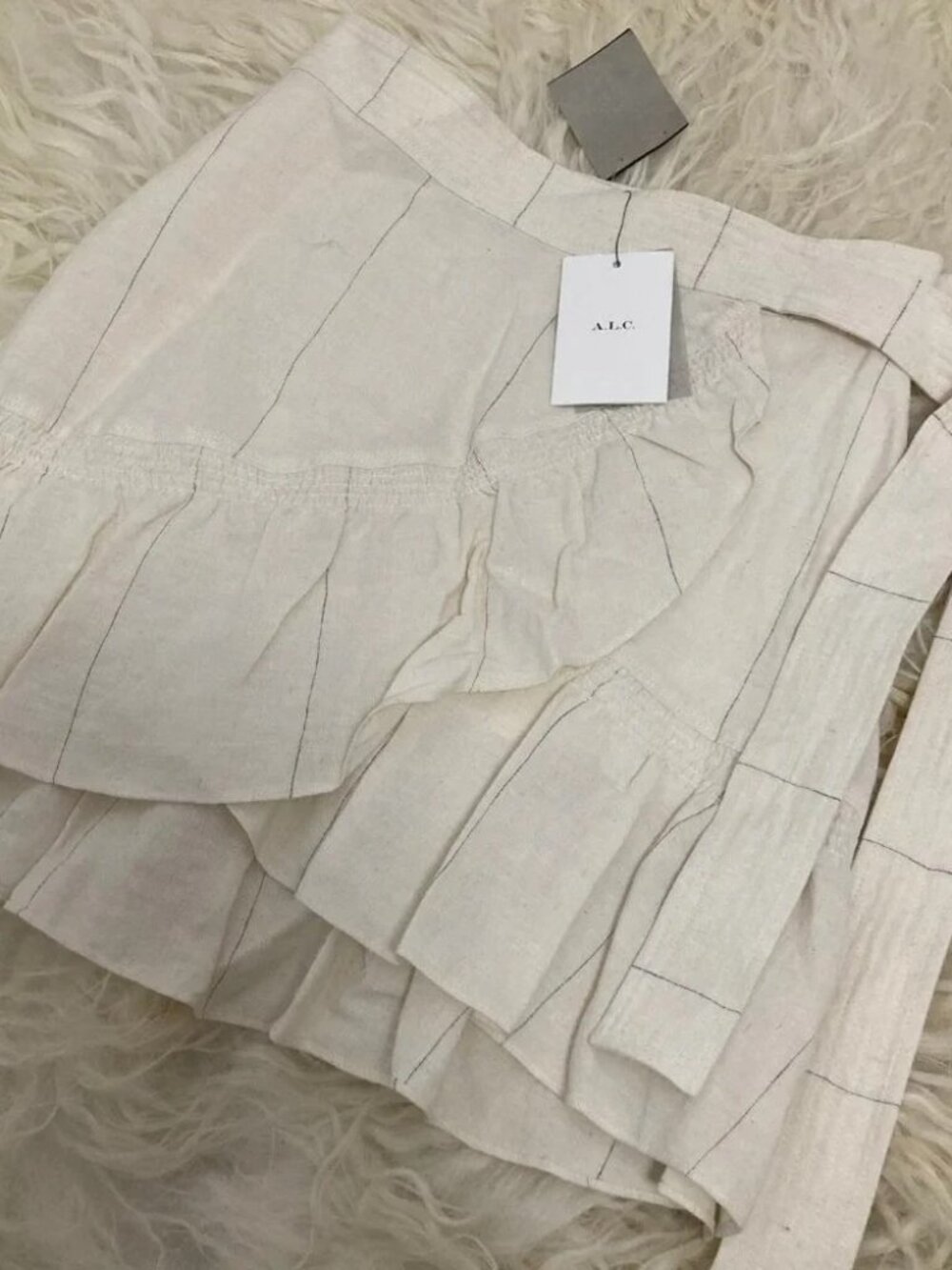A.L.C. Linen Knee-Length Skirt 2290 - Picture 2 of 9